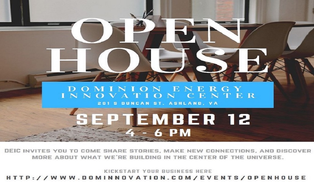 Dominion Energy Innovation Center's Open House on September 12 from 4-6pm