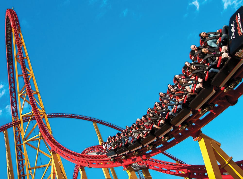 Photo of the Kings Dominion Intimidator roller coaster