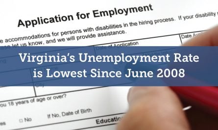 Virginia's Unemployment Rate is lowest since June 2008
